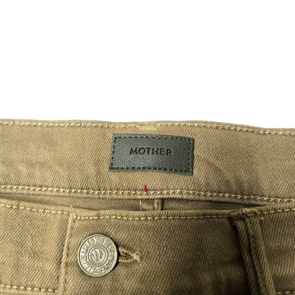 Mother The Hustle Ankle Fray Green Jeans - Picture 5 of 8